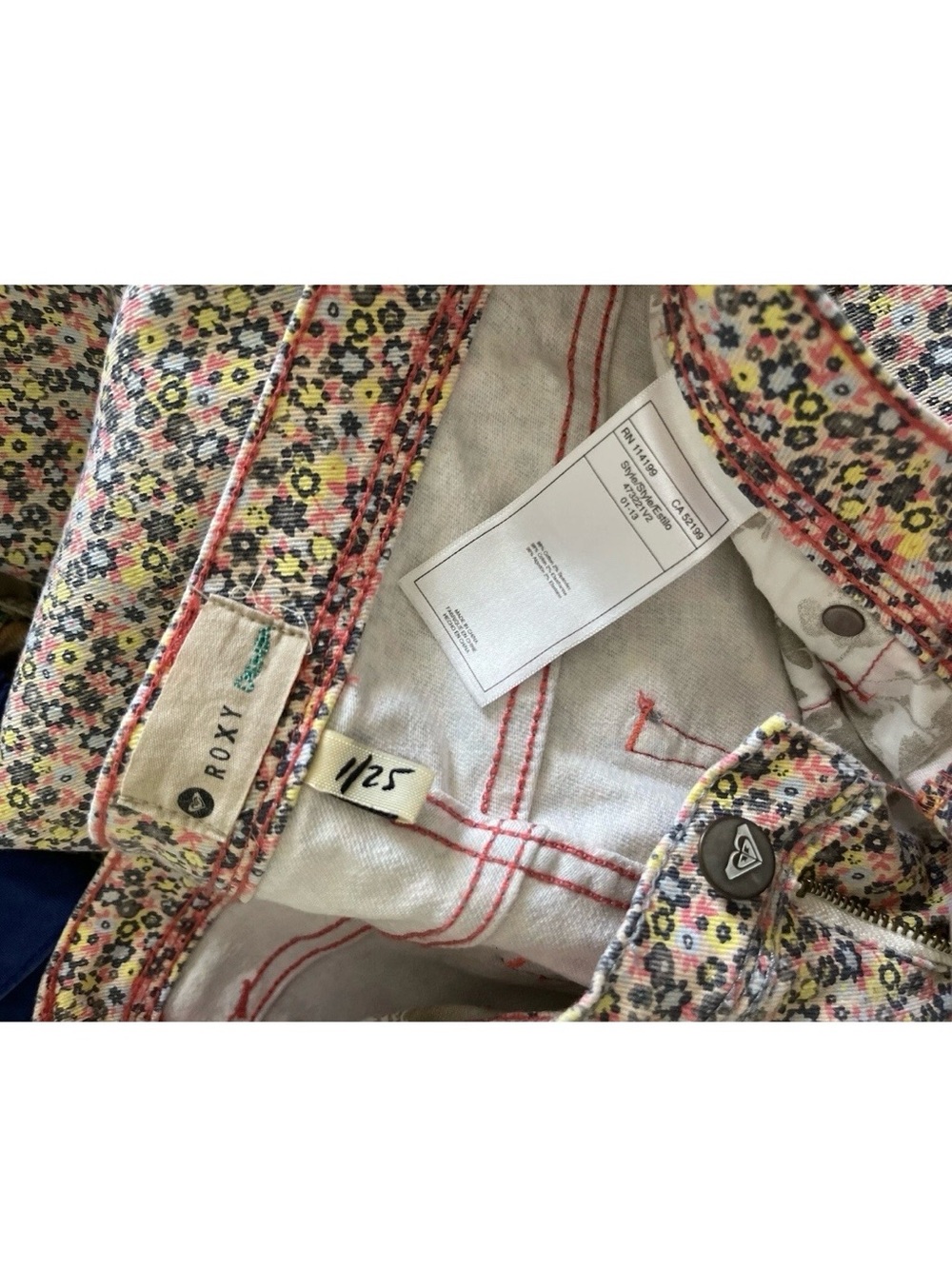 Roxy Women Pants Sunburners Jeans Assorted Size 1/25 Skinny Low Rise